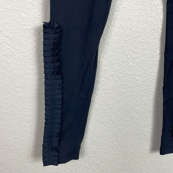 Lululemon Wunder Under Special Edition Ruffle Sides Leggings Full Length Black 4 - Picture 3 of 11